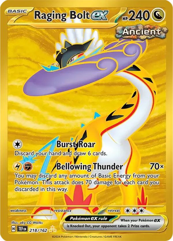 TEF 218/162 Raging Bolt EX Gold