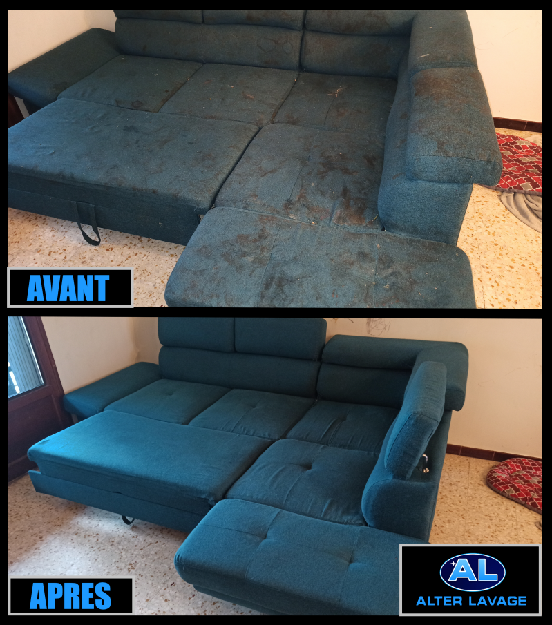 Nettoyage canapé très sale