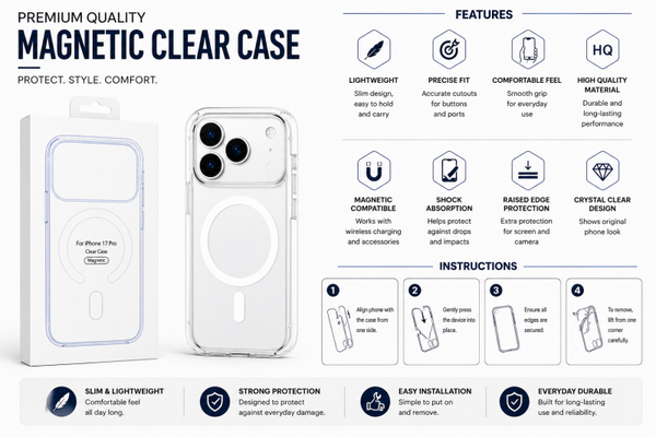 Magnetic Clear Phone Case