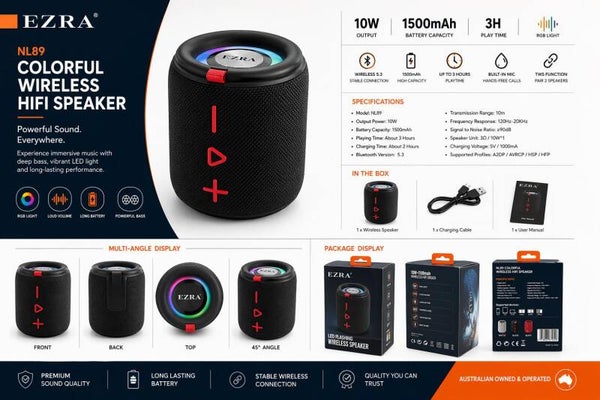 EZRA NL89 Colorful Wireless HiFi Speaker