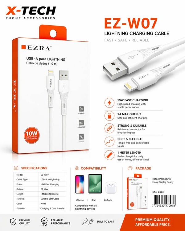 EZRA EZ-W07 Lightning Charging Cable (1M)