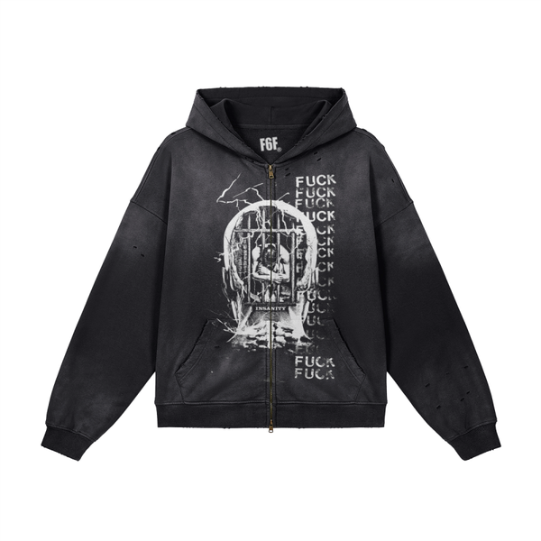 FUCK INSANITY ZIP UP