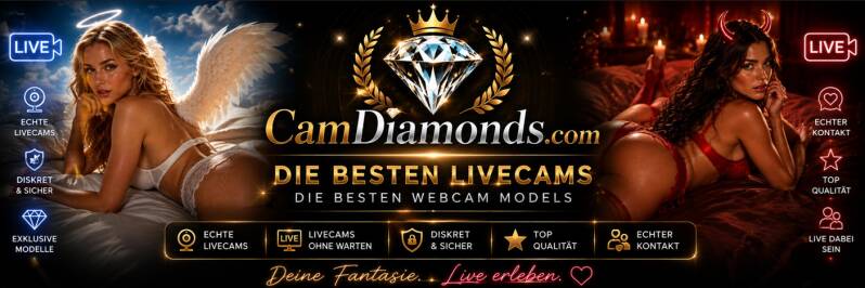 CamDiamonds.com Banner – Die besten Livecams, Webcam Models, Livecam Portal mit exklusiven Premium Models und Live-Streams.