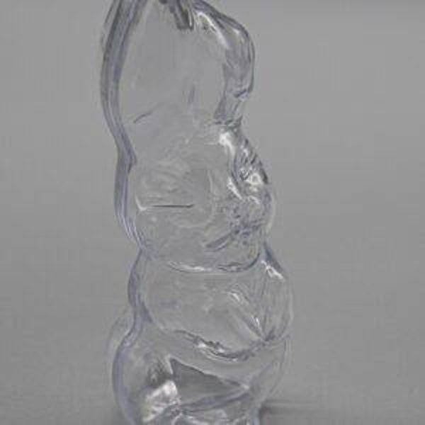 Paashaas 2-delig transparant kunststof 184x69 mm