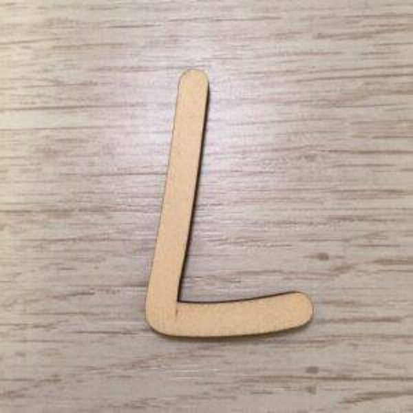 Letter L van hout