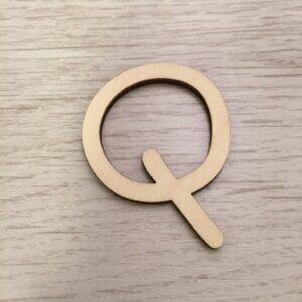 Letter Q van hout