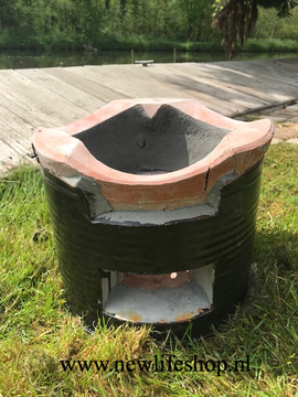 Draagbare houtgestookte buitenkookbarbecue (koken / bbq / vuurplaats)