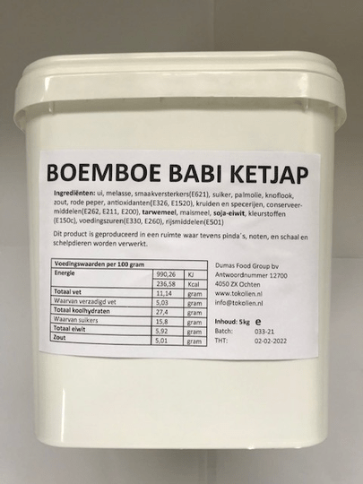 kruidenmix/kruidenpasta boemboe babi ketjap speciaal 5 kg emmer