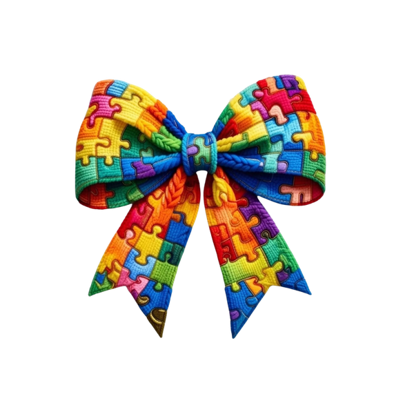 Autism Puzzle Bow