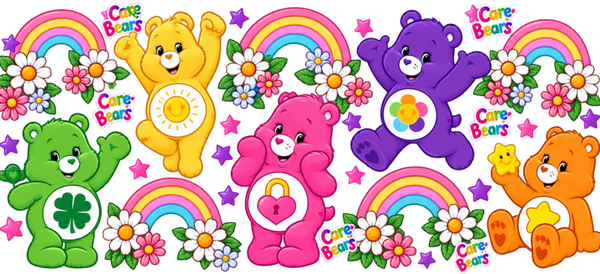 Rainbow Care Bears UVDTF