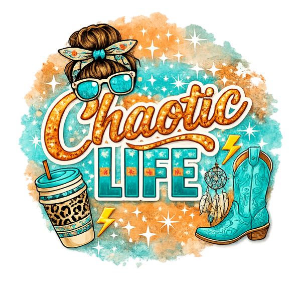 Chaotic Life Sublimation Car Coaster Set