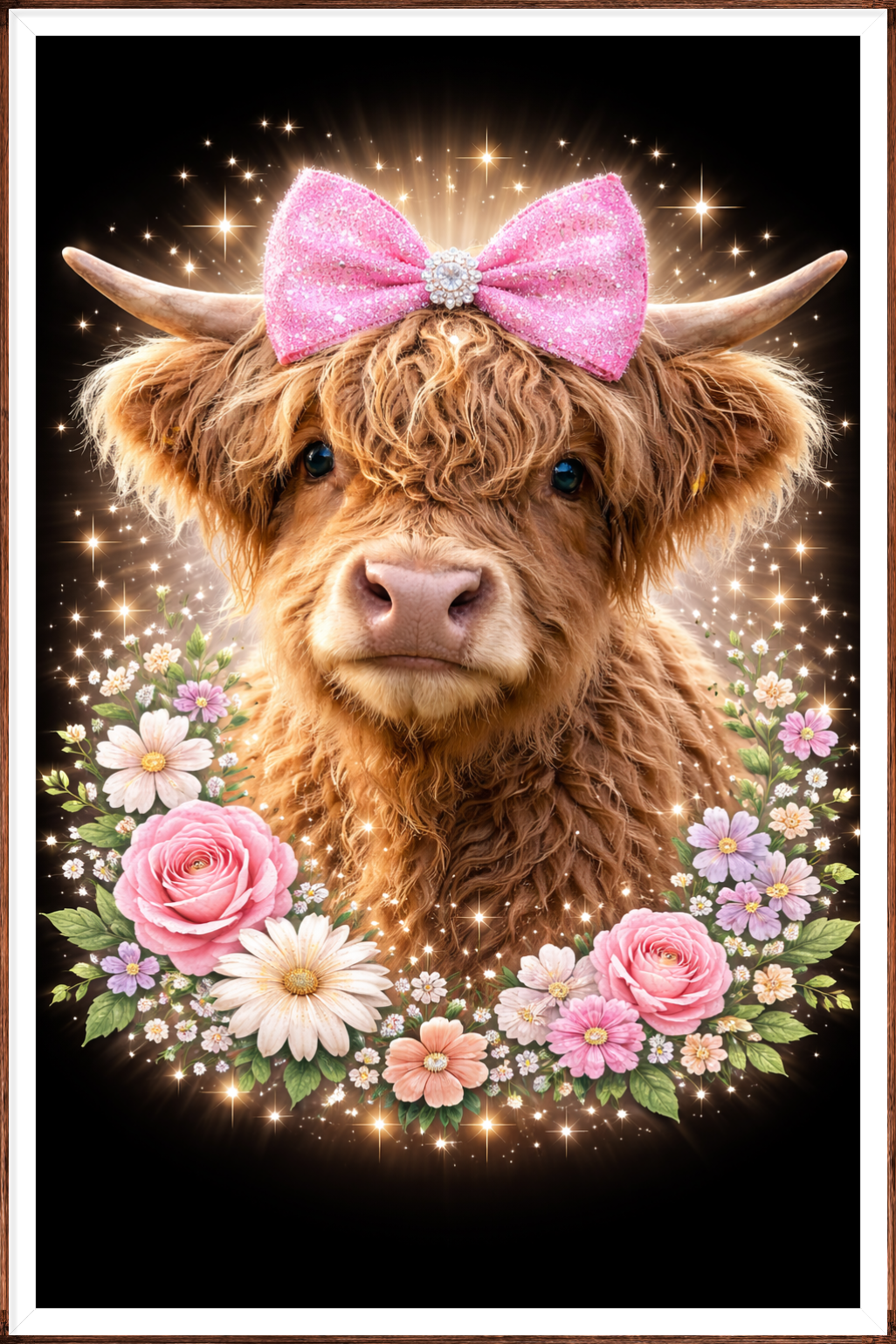 Boutique Sparkly Highland Cow
