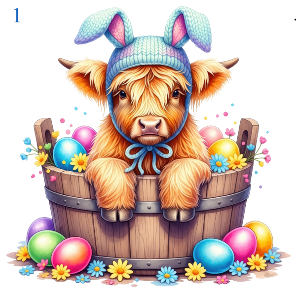 Highland Cows Easter