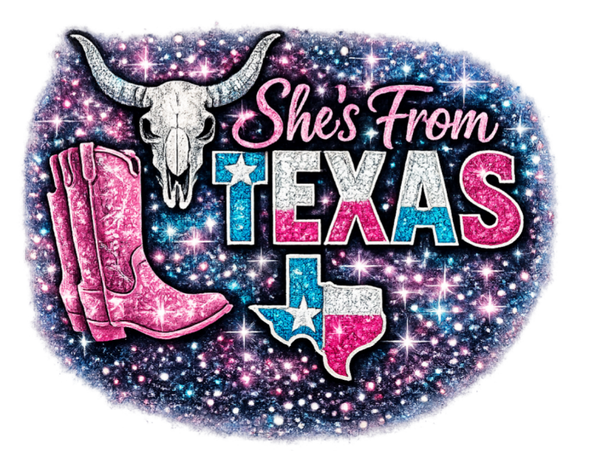 She's from Texas Dark Garment