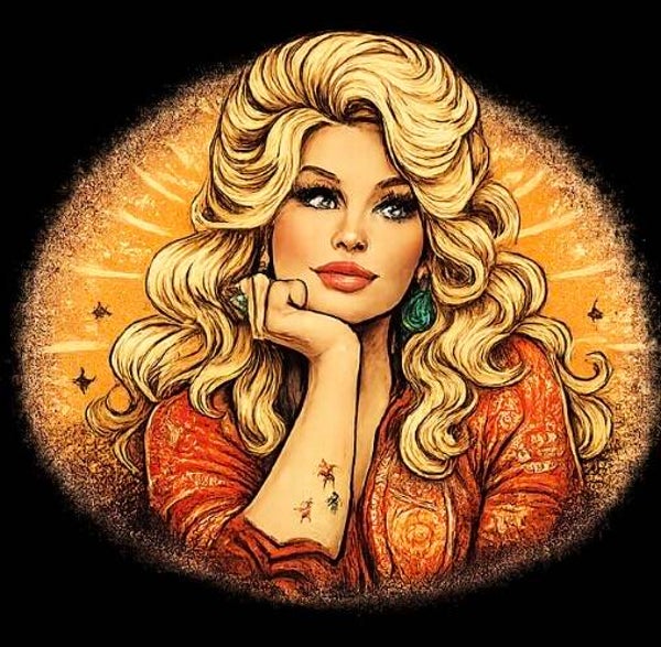 Dolly Front pocket and back saying