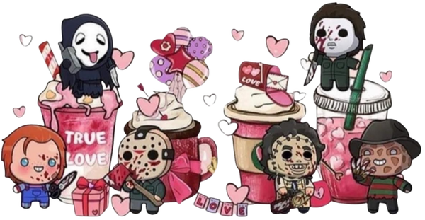 love horror mini cups UVDTF