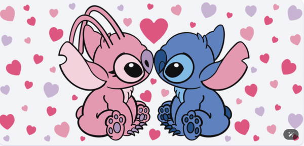 Stitch Hearts UVDTF