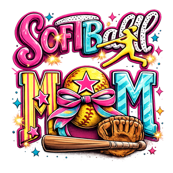 Softball MOM Pink/Teal