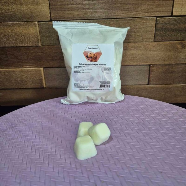 Schapenvet blokjes Naturel - 40st.