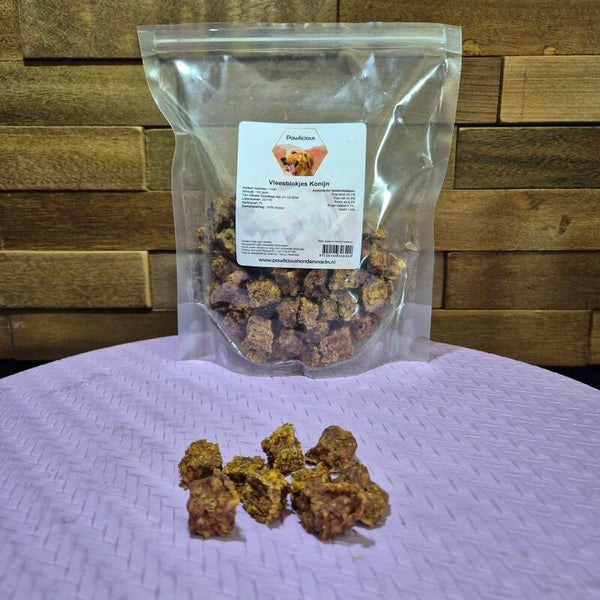 Vleesblokjes Konijn - 150gr.