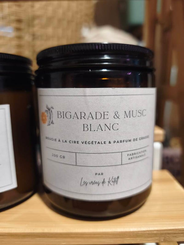 Bougie bigarade et musc blanc