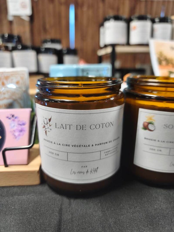 Bougie lait de coton