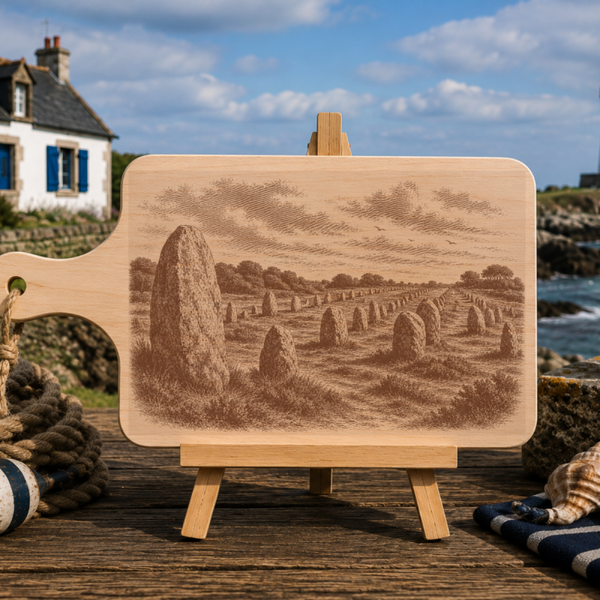 Planche à découper en bois d'aulne - Alignement de Carnac