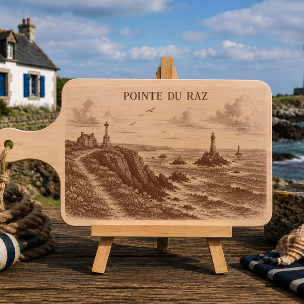 Planche à découper en bois d'aulne - Pointe du Raz