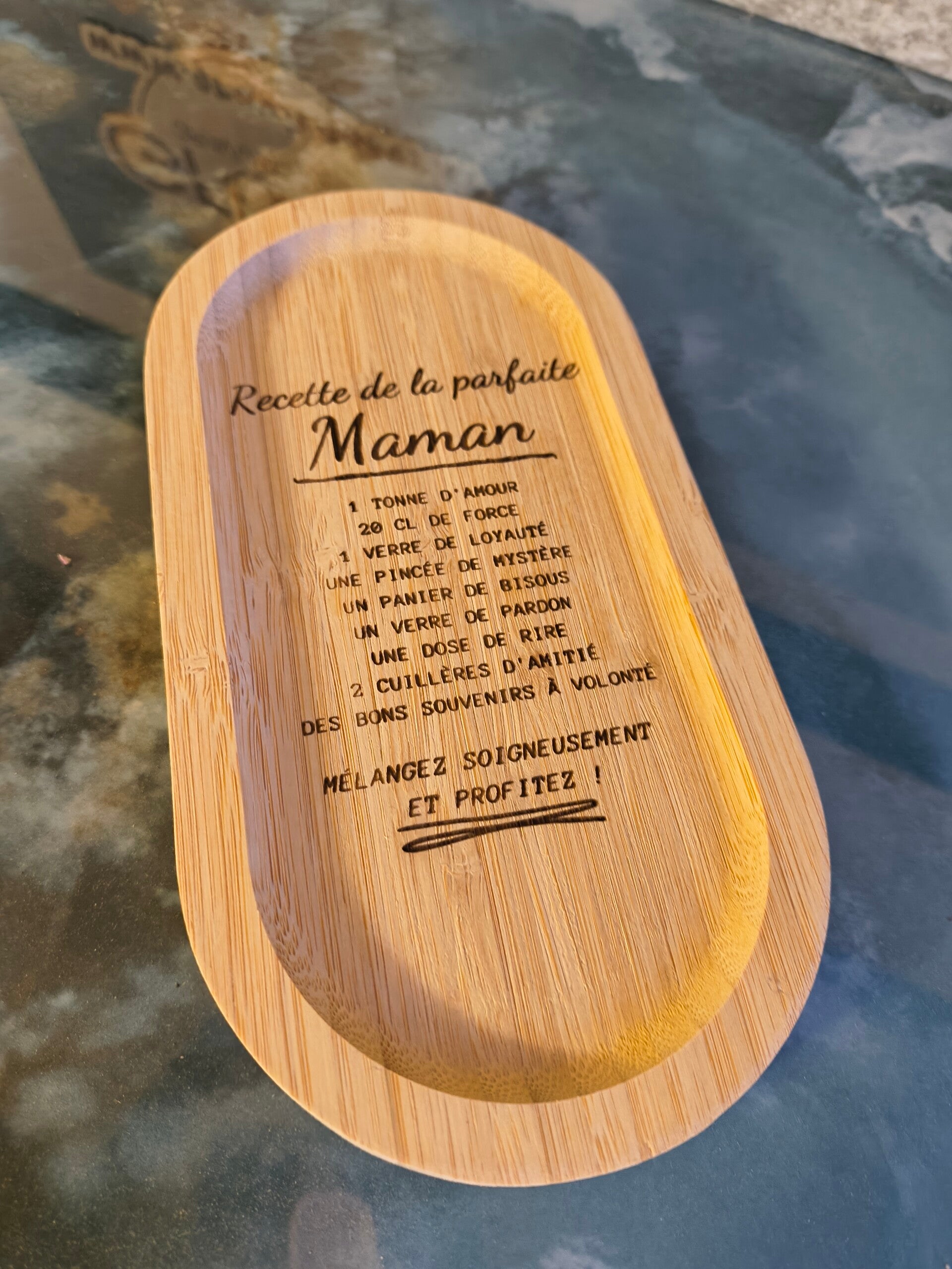Plateau de présentation - Recette Maman