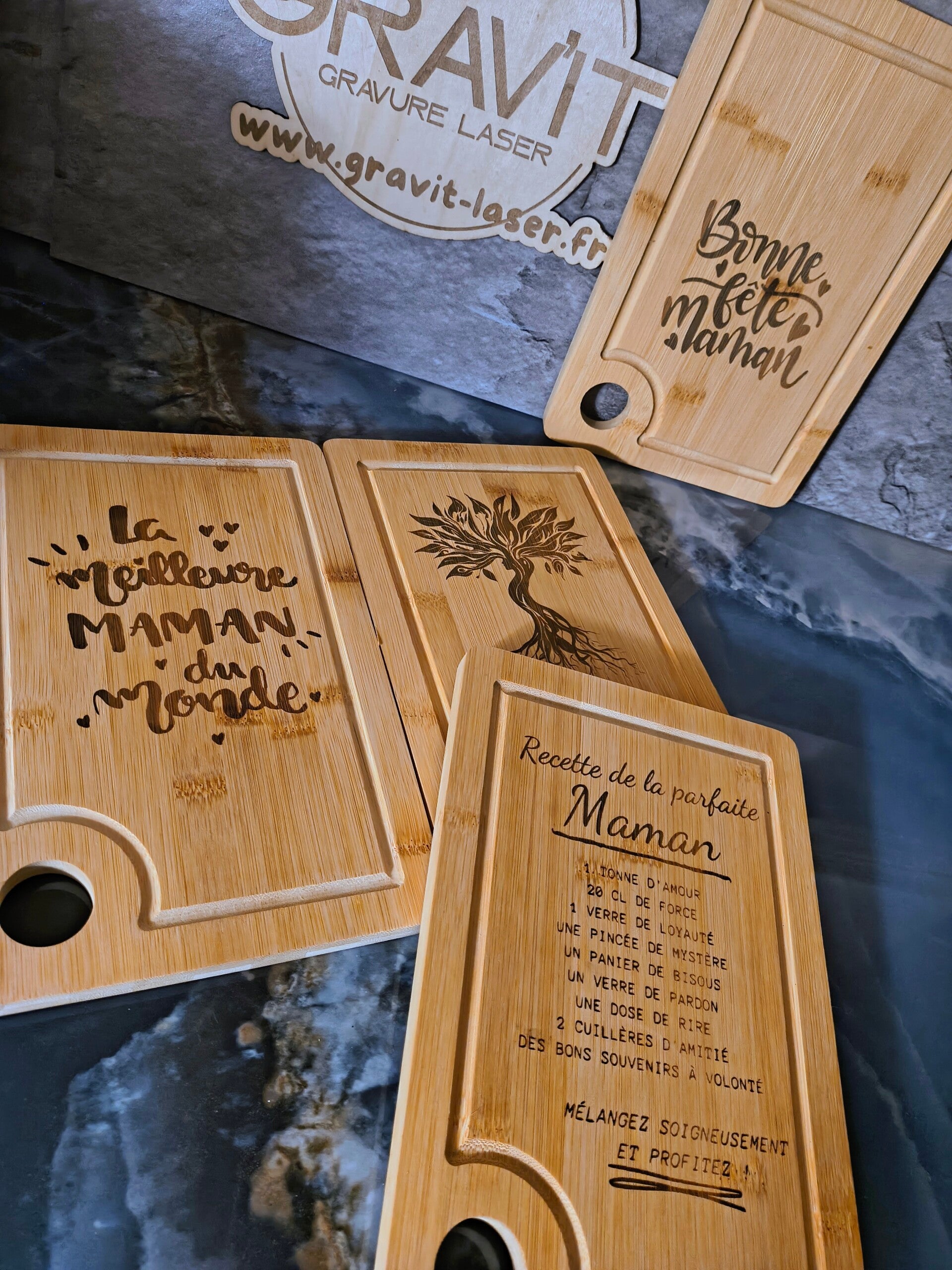 Planche en bambou - Fête des Mères