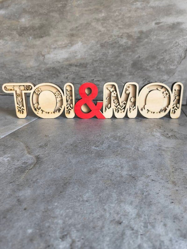Décoration en bois - Toi&Moi