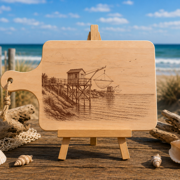Planche à découper en bois d'aulne - Carrelets