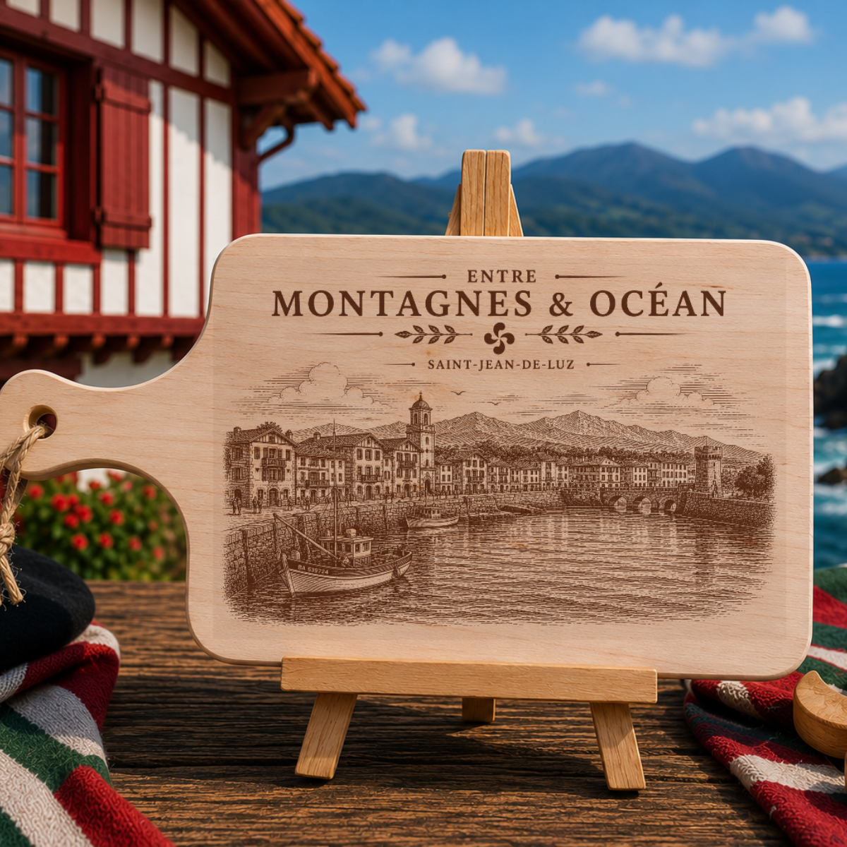 Planche à découper en bois d'aulne - Saint Jean de Luz