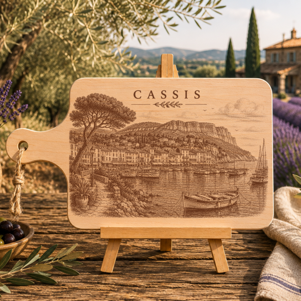 Planche à découper en bois d'aulne - Cassis