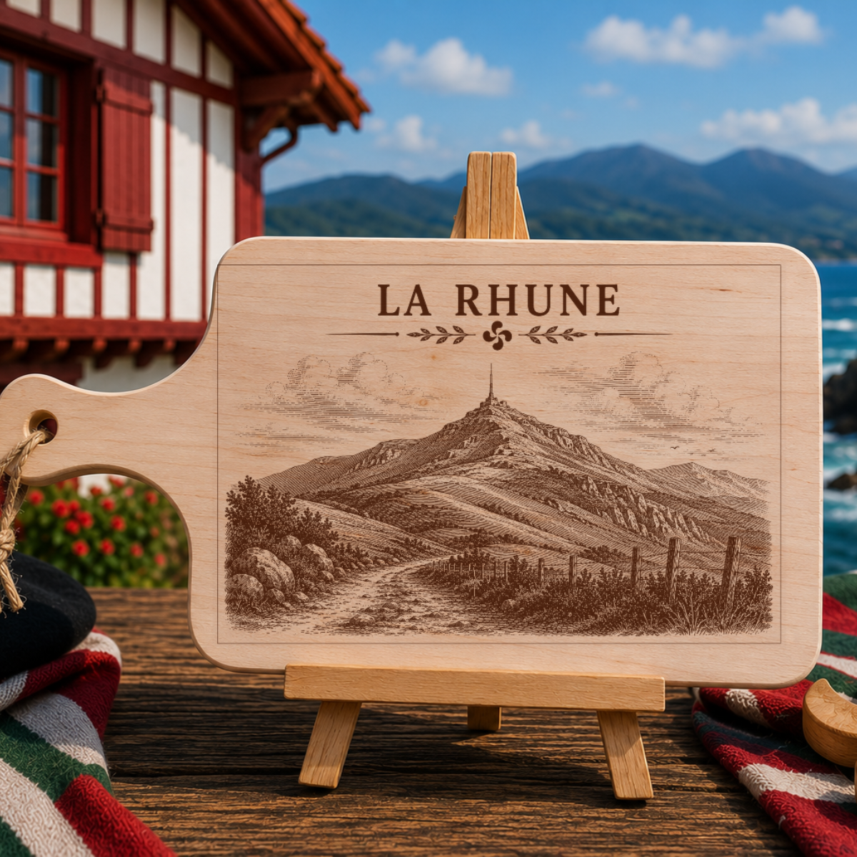 Planche à découper en bois d'aulne - La Rhune