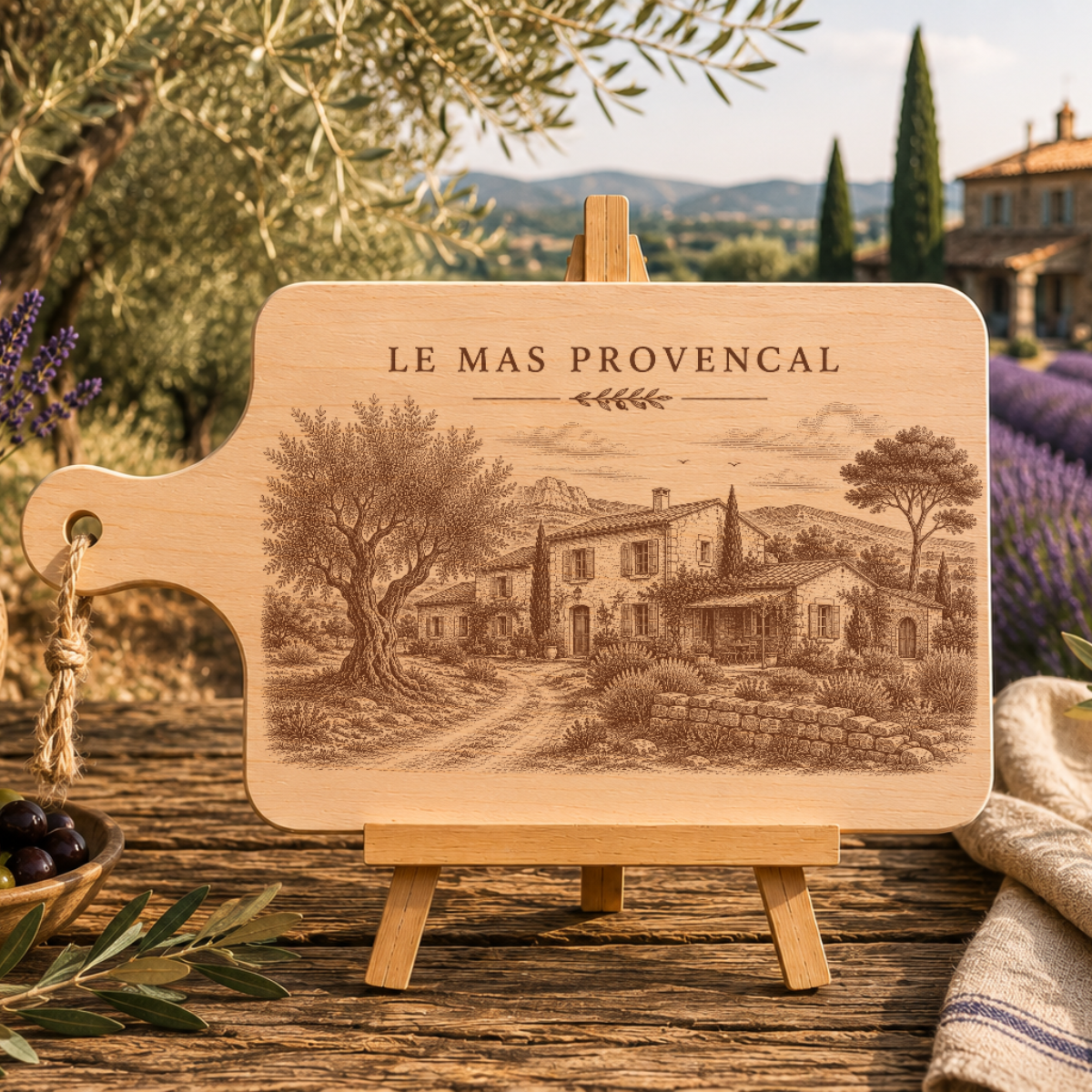 Planche à découper en bois d'aulne - Le mas provençal