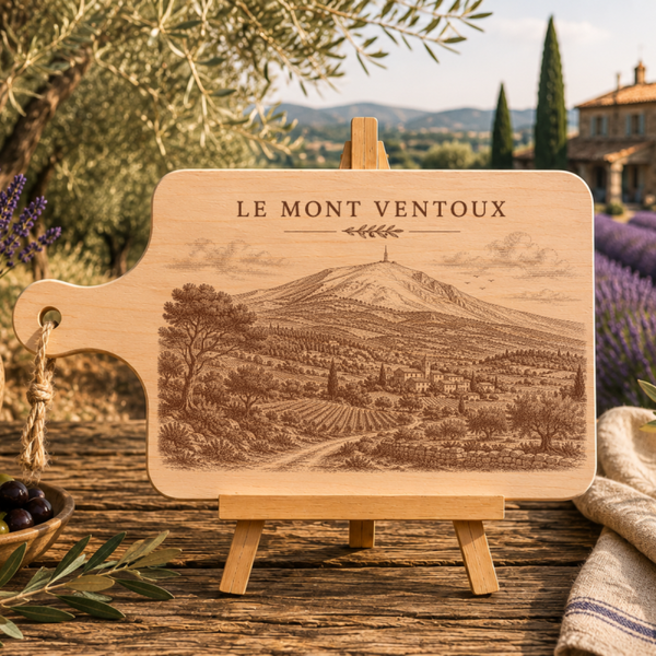 Planche à découper en bois d'aulne - Le Mont Ventoux