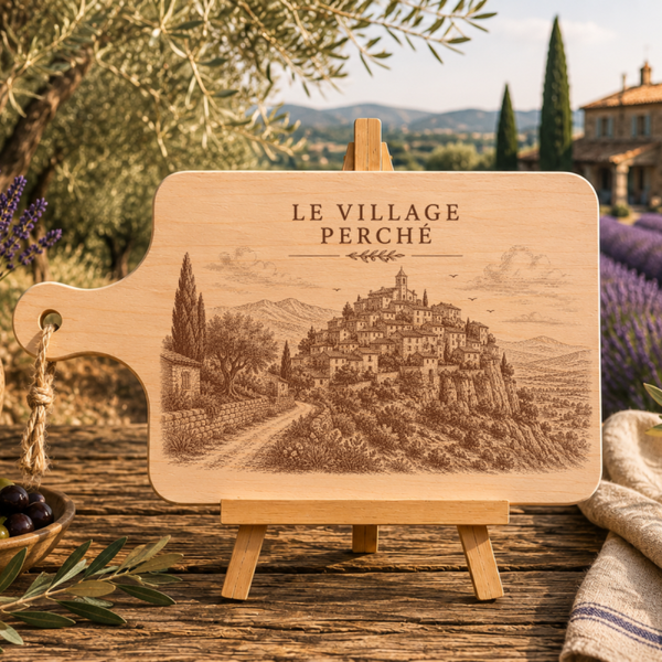 Planche à découper en bois d'aulne - Le village perché