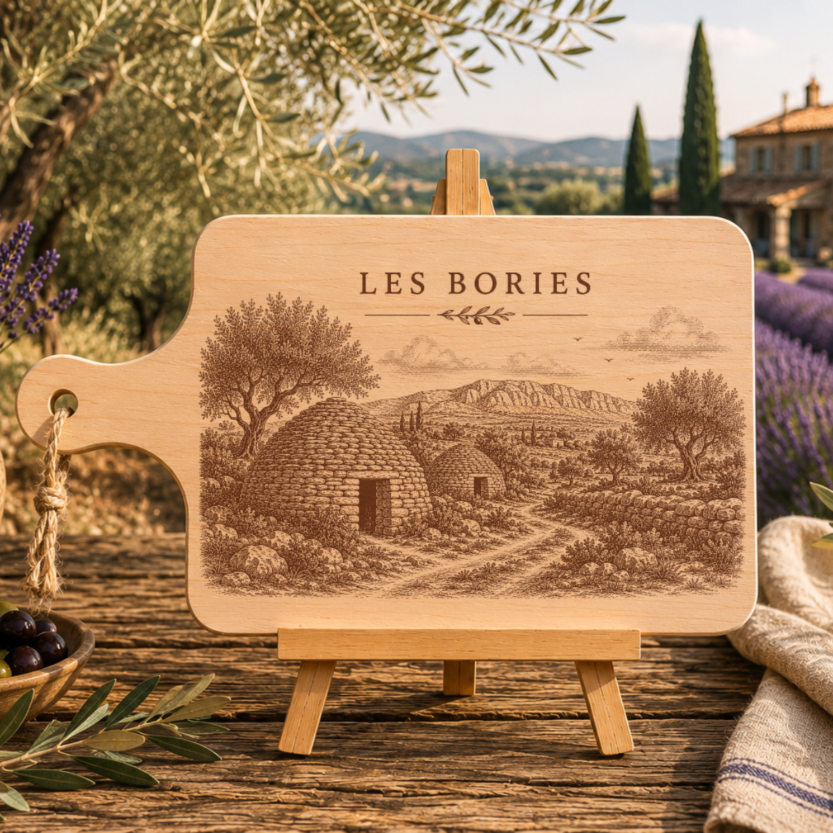 Planche à découper en bois d'aulne - Les Bories