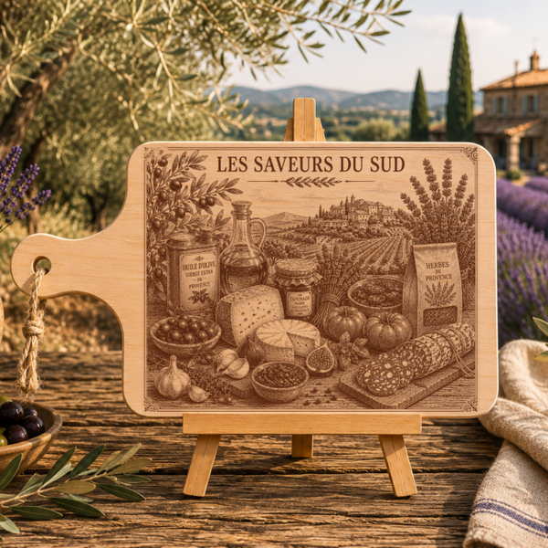 Planche à découper en bois d'aulne - Les saveurs