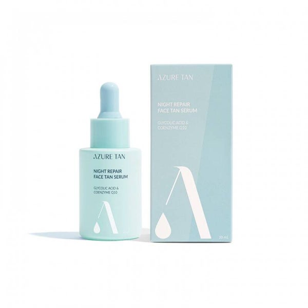 Night repair face tan serum