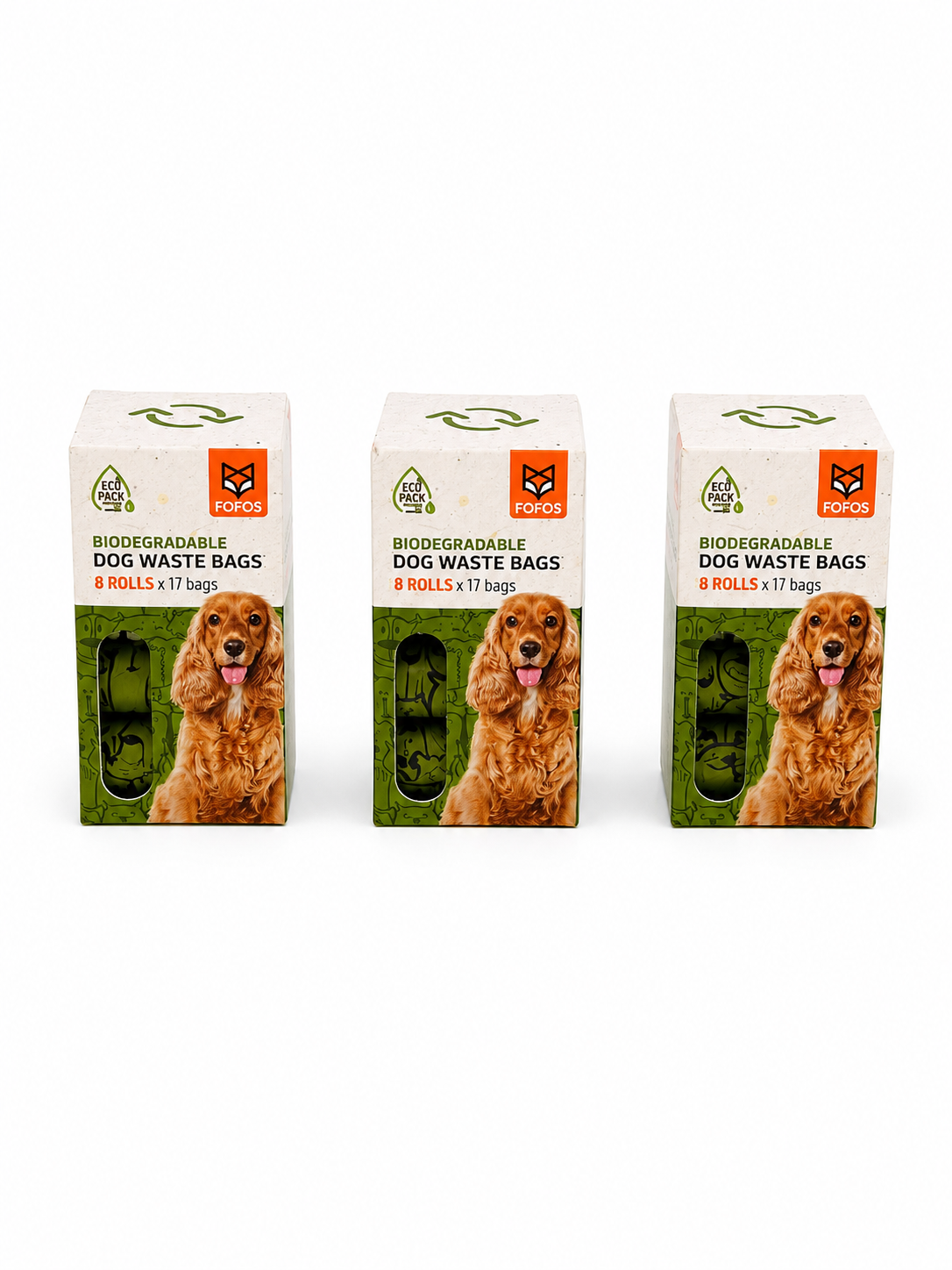 Biologisch afbreekbare hondenpoepzakjes - Set 3 dozen 17 x 8 zakjes