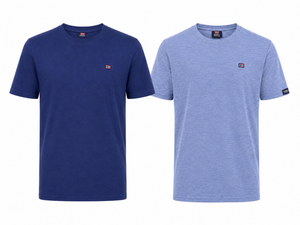 Norway 1963 T-Shirt 2 Pack, Heren – Blue Denim, Navy blue