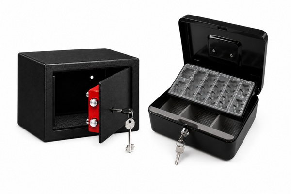 Set Kluis mechanisch 23x17x17 cm + Geldkist 25 x 18 x 9 cmm