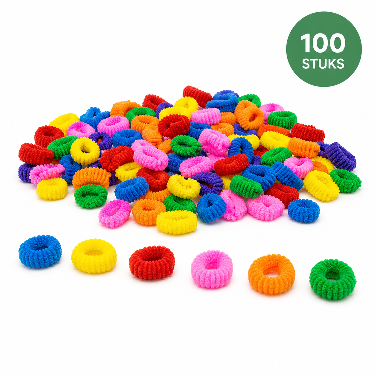 Haarelastiekjes – 100 Stuks