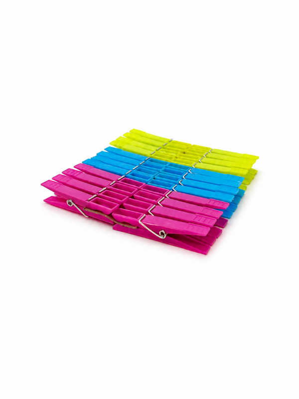 Wasknijpers 24 stuks kunststof