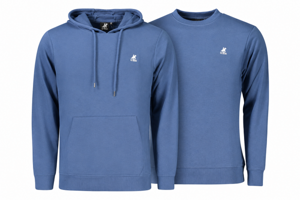 U.S. Grand Sweater + Hoodie Blauw Voordeelbundel
