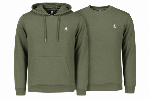 U.S. Grand Sweater + Hoodie Groen Voordeelbundel