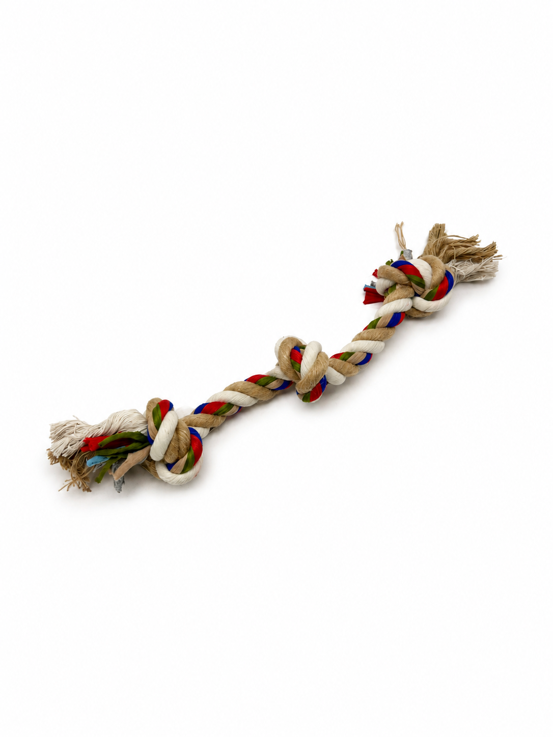Flossy touw met 3 knopen 40 cm hondenspeelgoed