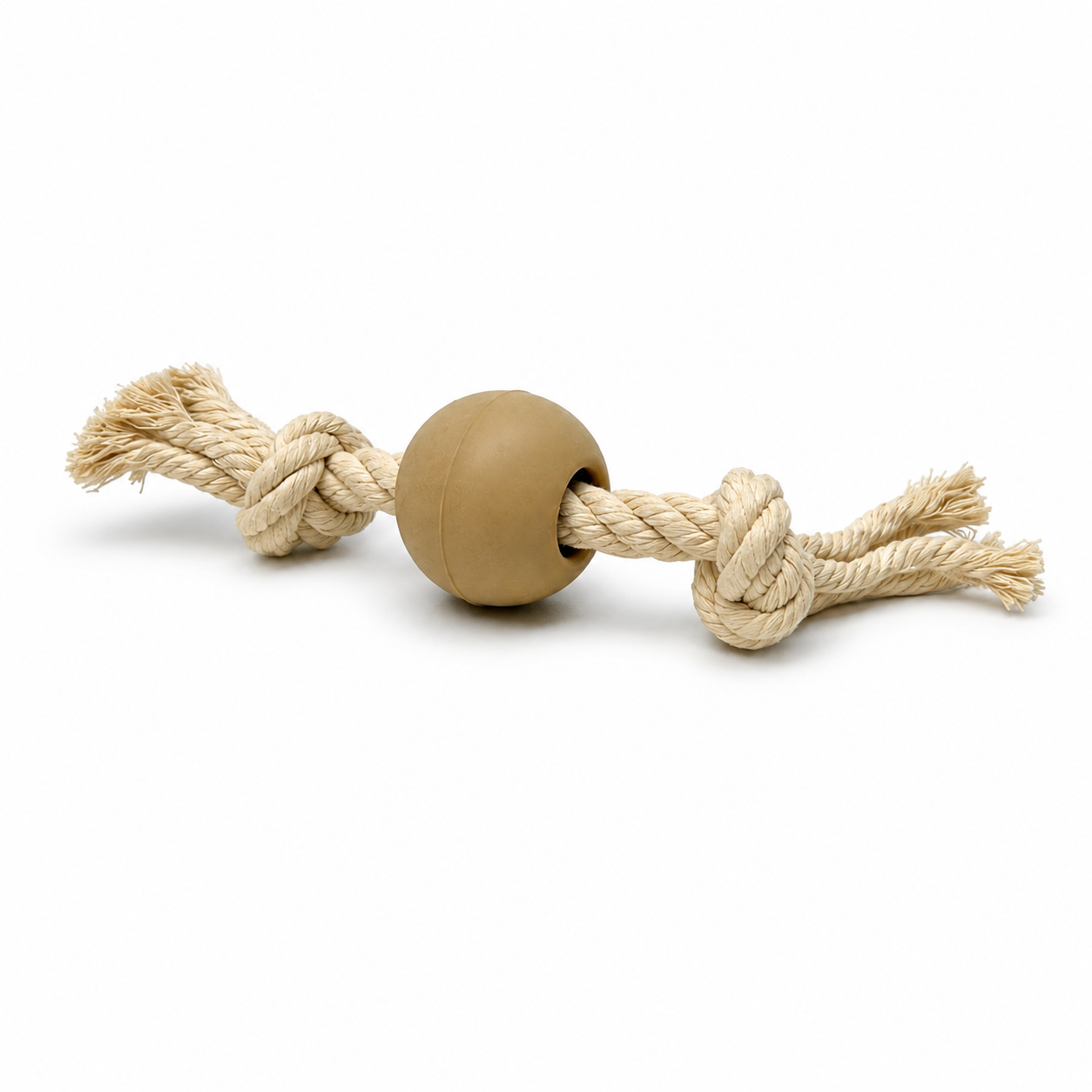 Bal met touw - Natuurlijk rubber - 20 cm